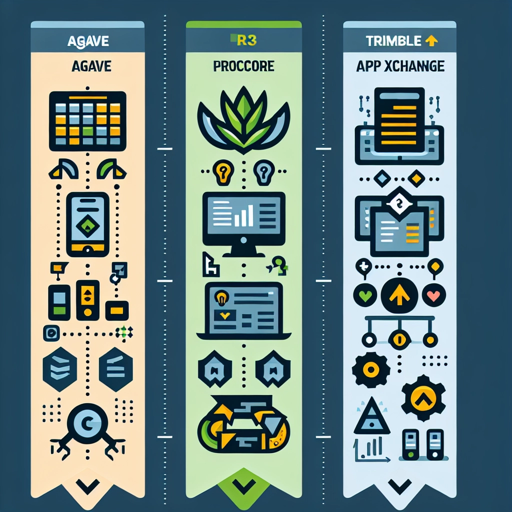 Agave vs. Procore vs. Trimble App Xchange: A Comprehensive Comparison of Construction Tech Integration Platforms